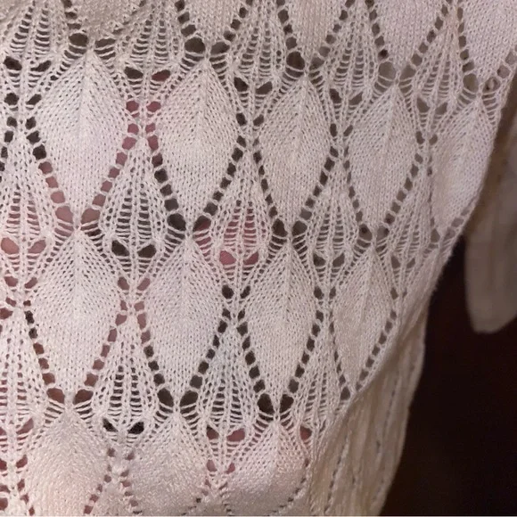 PRESWICK & MOORE Shear Button up sweater PURE WHITE. SZ PM NEW - Picture 4 of 5